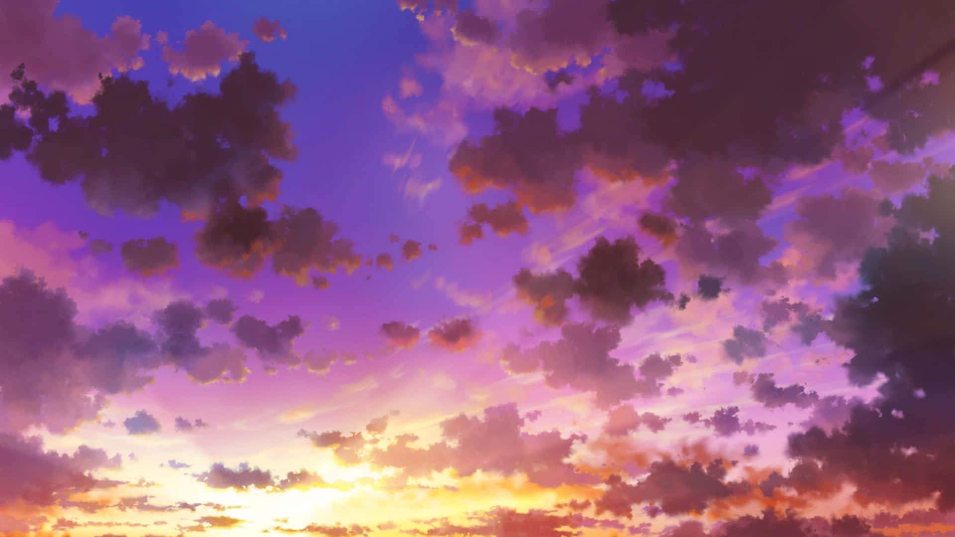 Sky Anime Clouds In The Blue Sky On A Sunny Summer Day Beautiful Morning  Scene Wallpaper Of Cloudy Nature Bright Background Stock Illustration -  Download Image Now - iStock