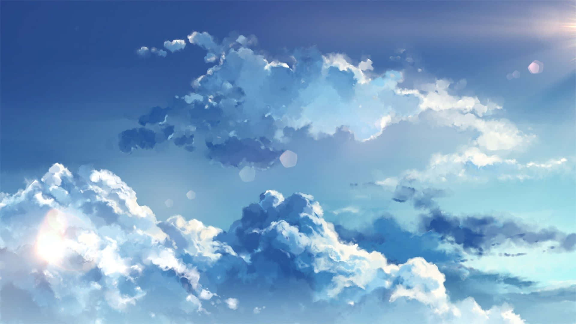 Animeret himmel i en fredfyldt scene Wallpaper