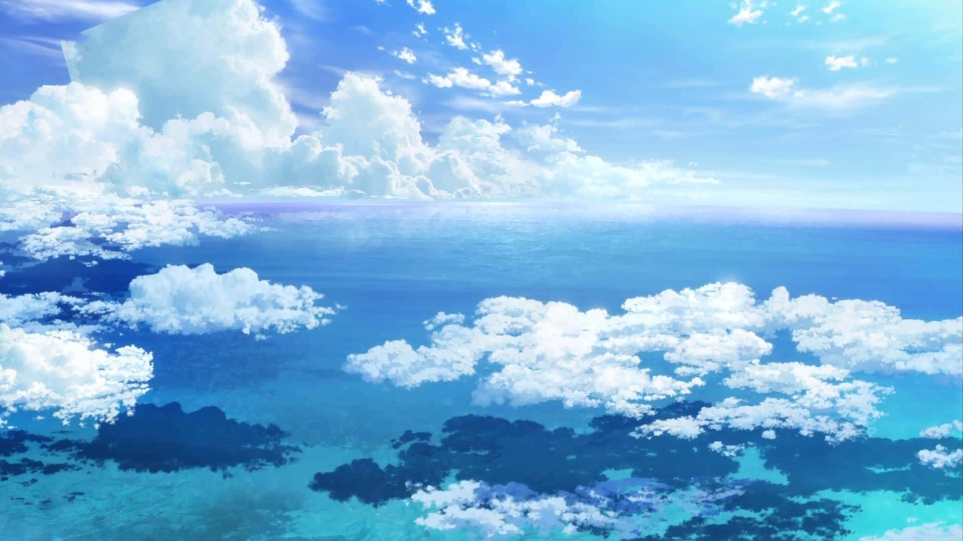 Anime Sky And Ocean Wallpaper