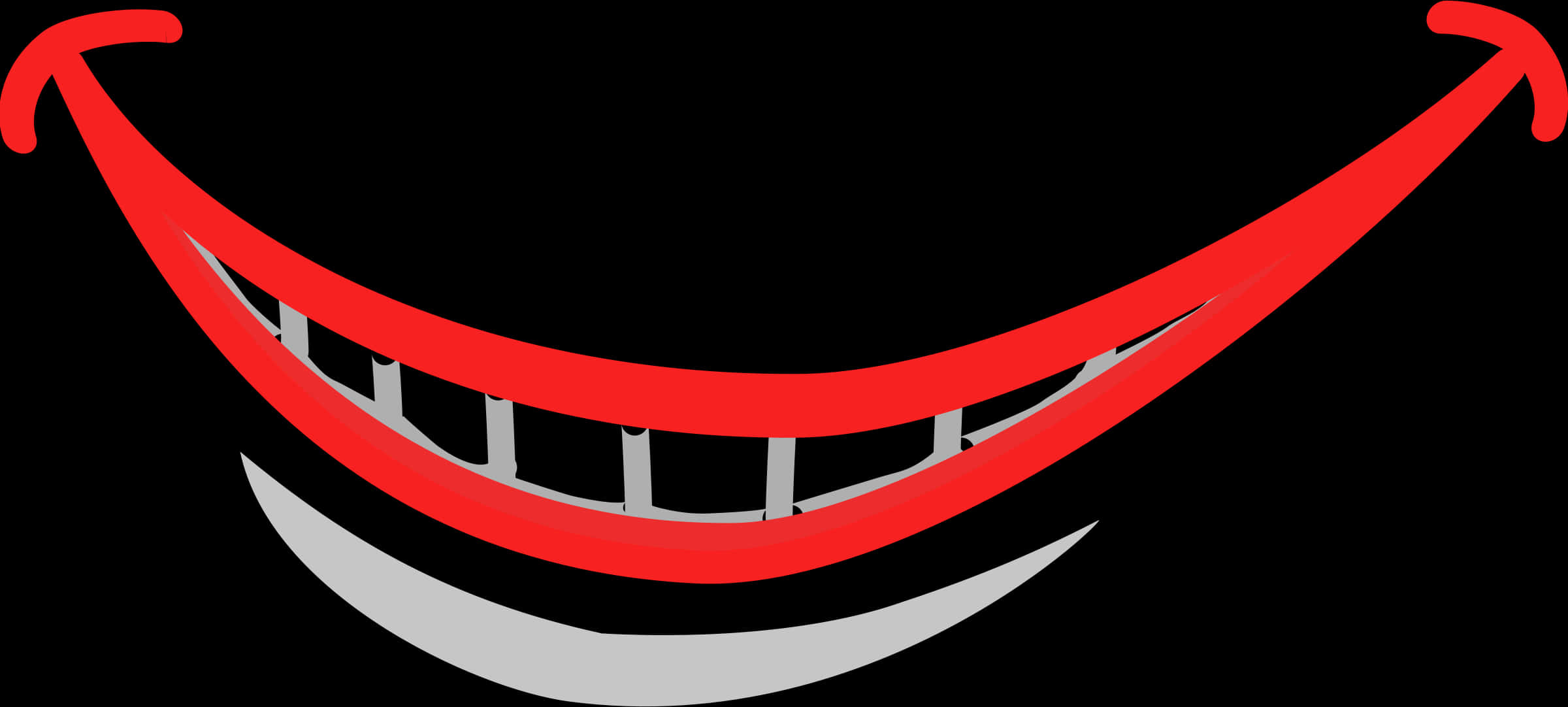 Anime Smiling Mouth Graphic PNG