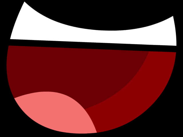 Anime Smiling Mouth Graphic PNG