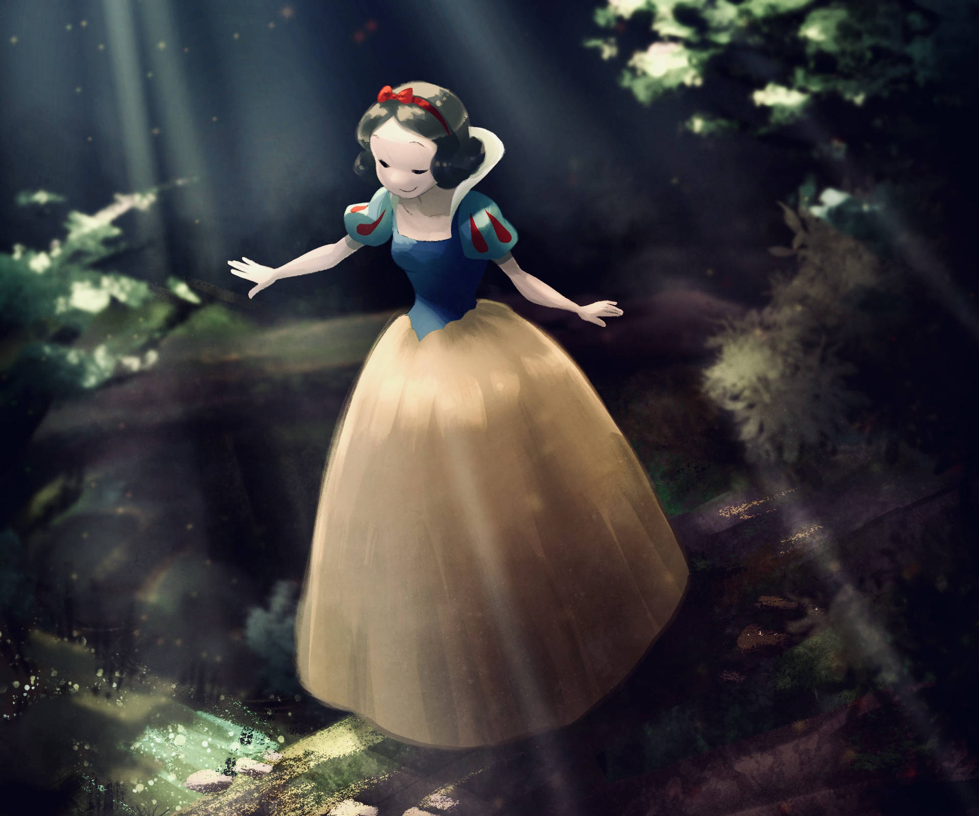 Anime Snow White And The Seven Dwarfs Background