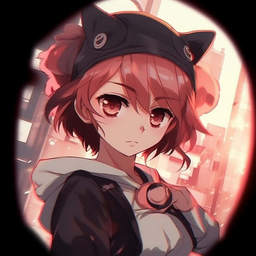 Download Anime Style Cat Ear Hat Girl Avatar Wallpaper | Wallpapers.com