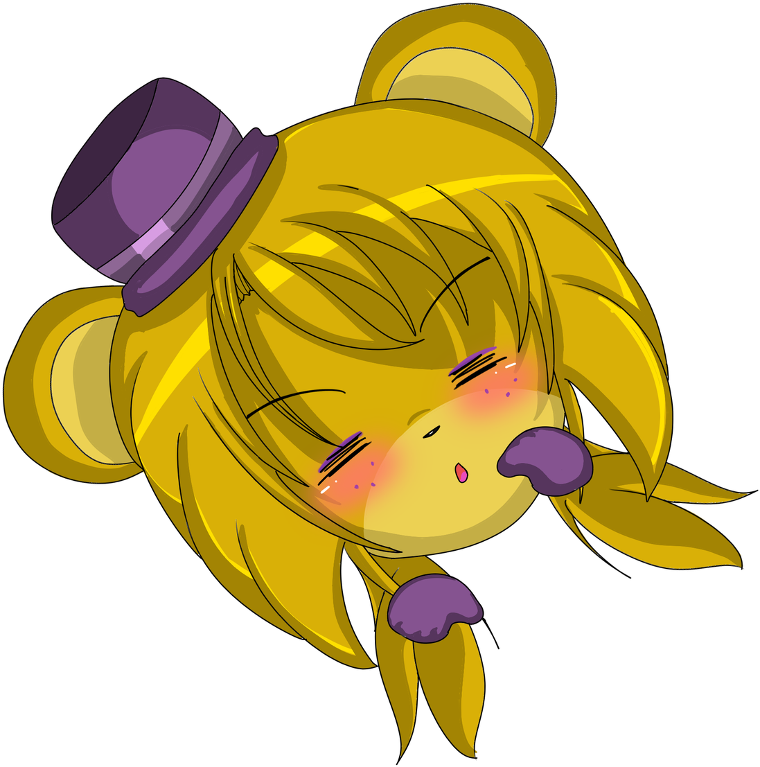 Anime Style Fredbear Character PNG