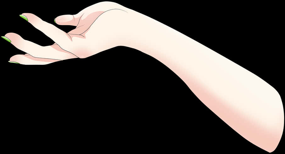 Anime Style Hand Illustration PNG