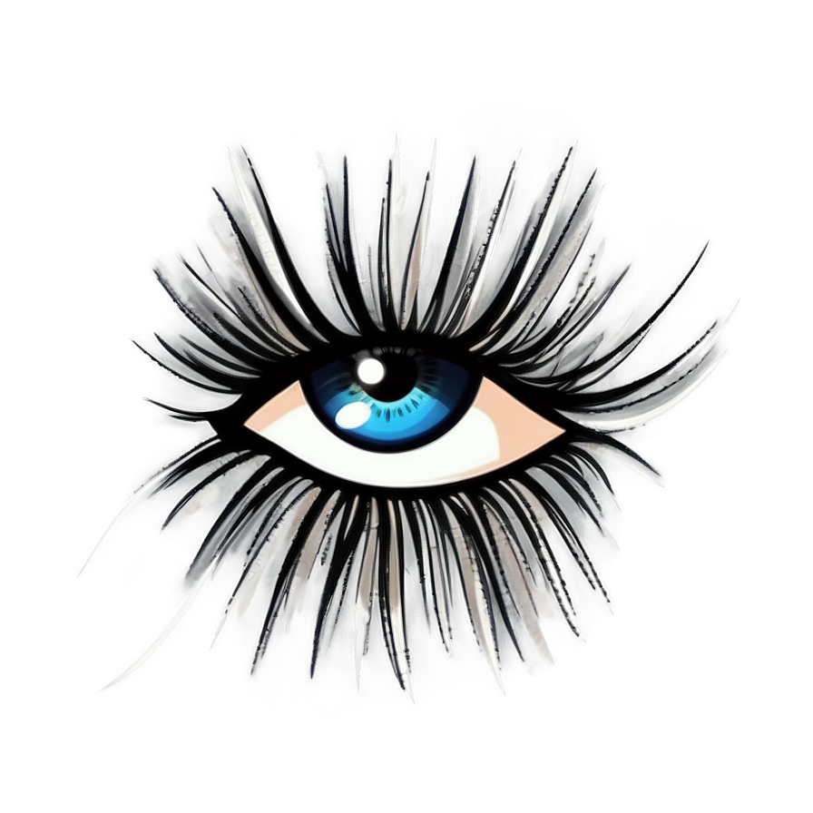 Anime Style Lashes Png 05252024 PNG