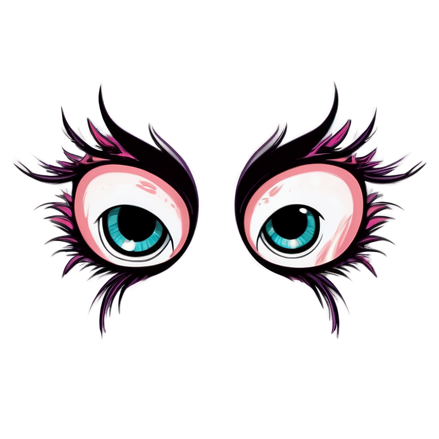 Anime Style Lashes Png 05252024 PNG