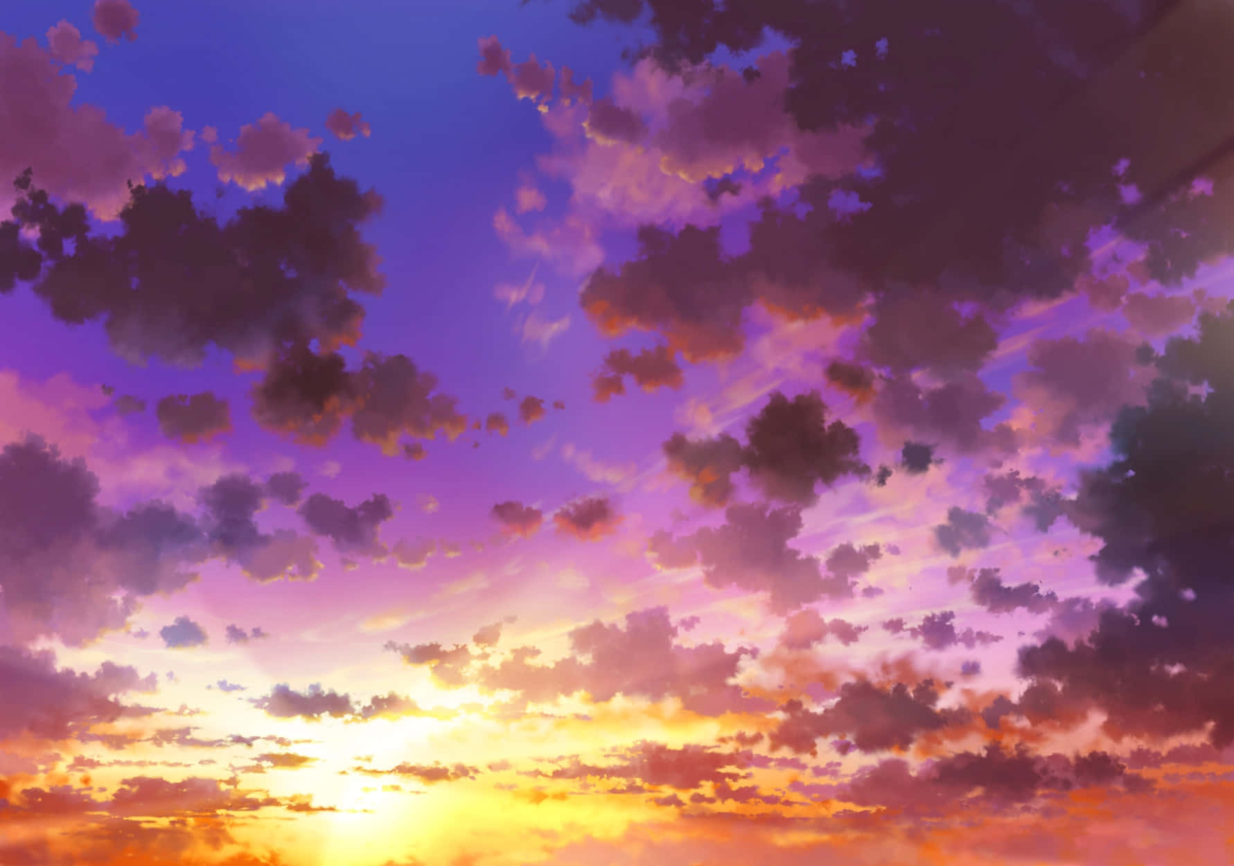 Serene Anime Sunset in a Dreamy World