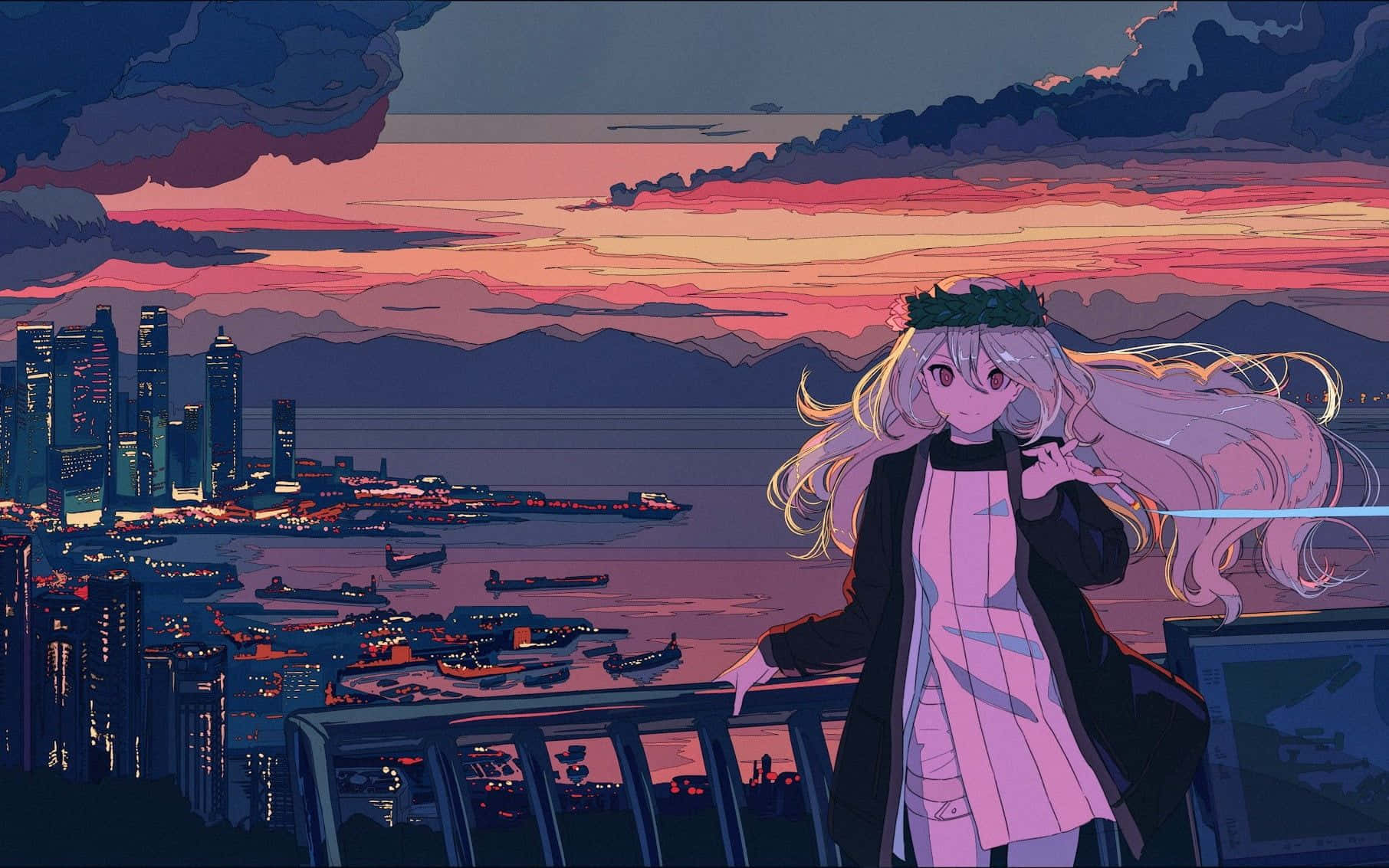 Tranquil Anime Sunset