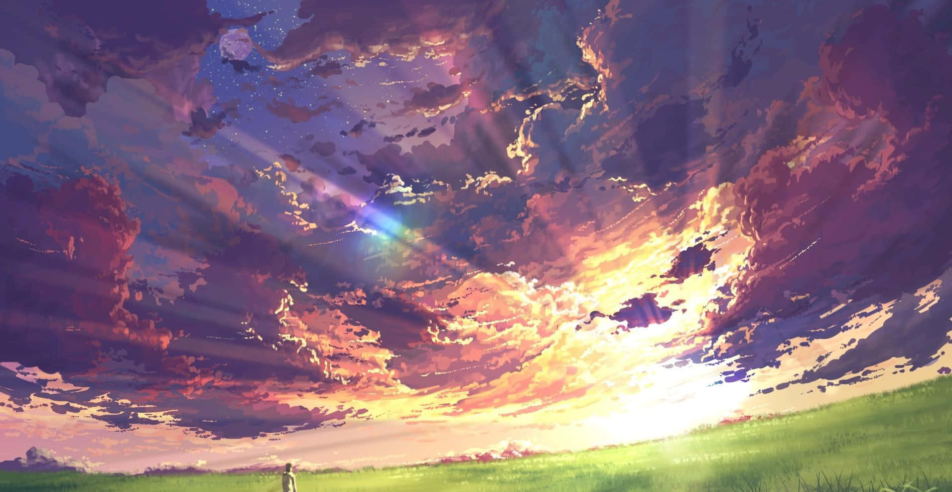 Stunning Anime Sunset Scene