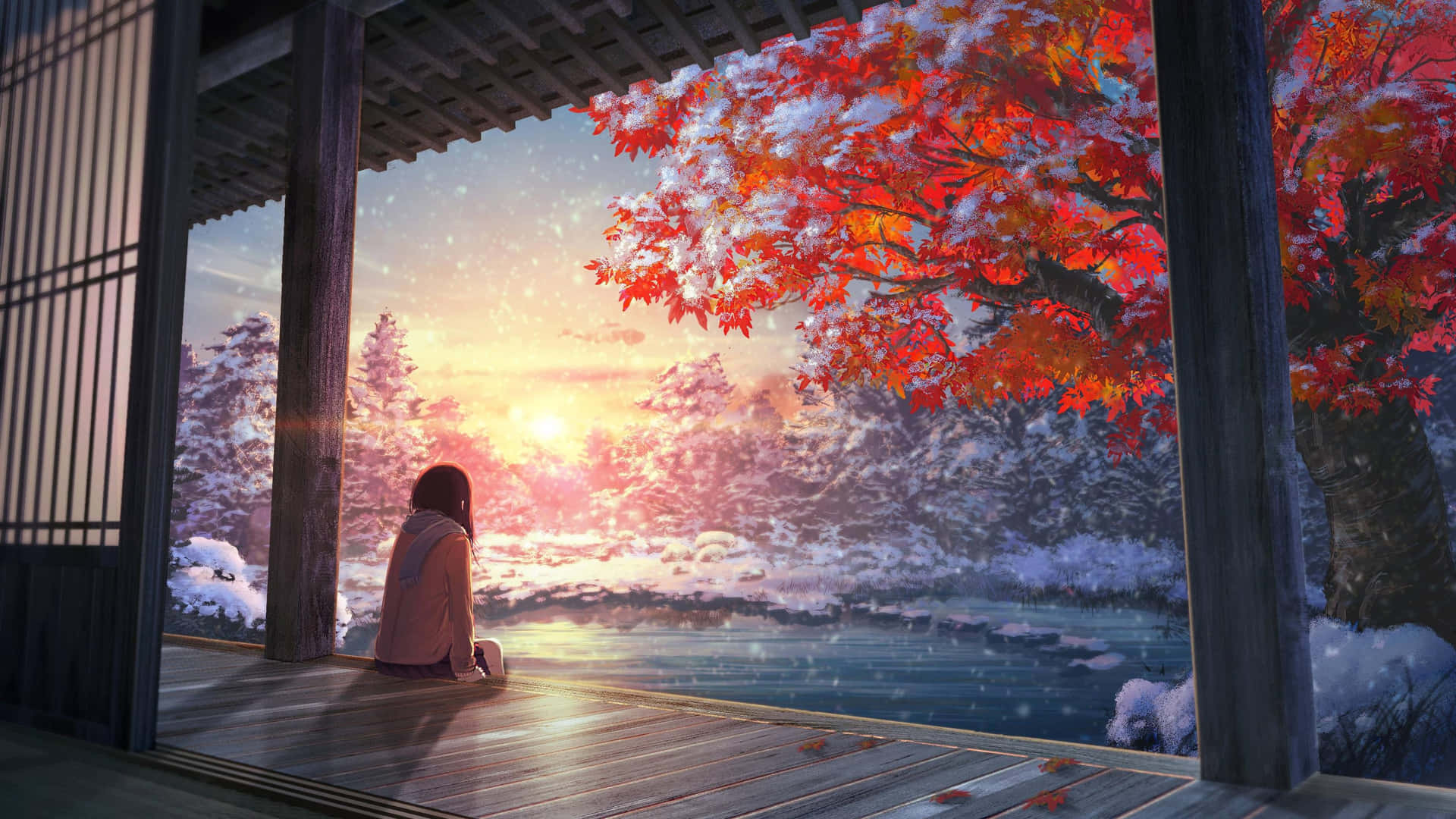 A Breathtaking Anime Sunset