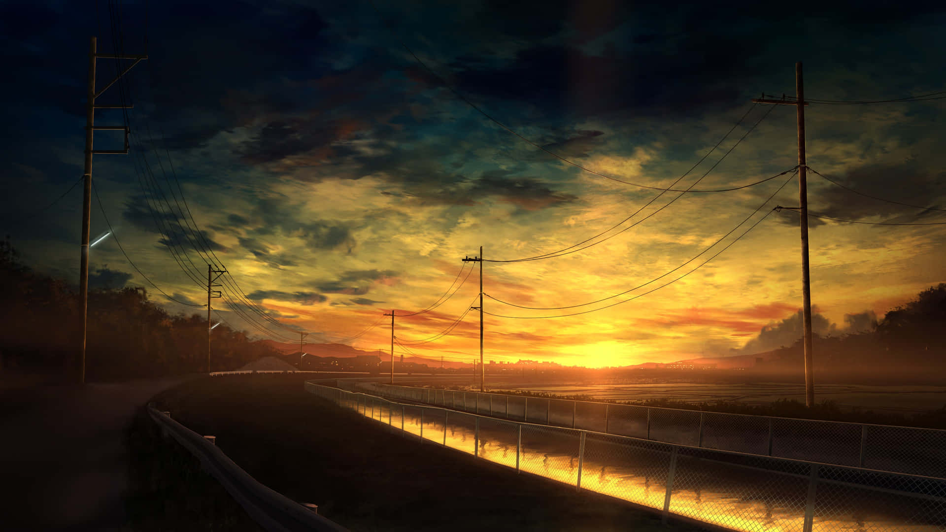 A Serene Anime Sunset