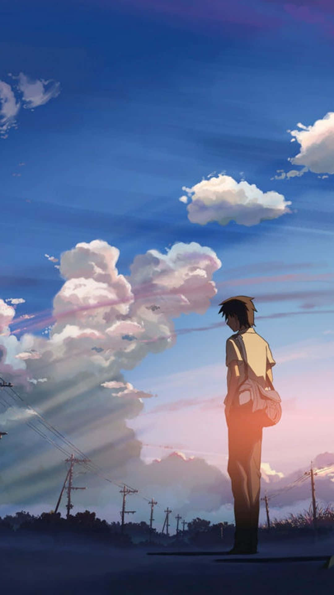 Get lost in the beautiful Anime Sunset Wallpaper