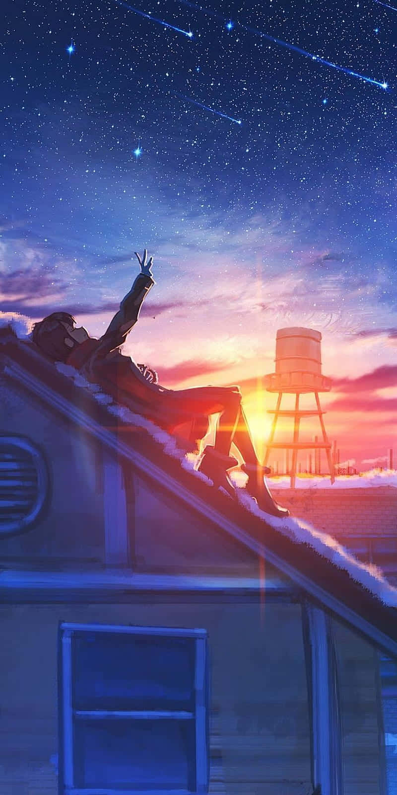 Genießeden Herrlichen Sonnenuntergang, Während Deine Anime-träume Zum Leben Erweckt Werden. Wallpaper