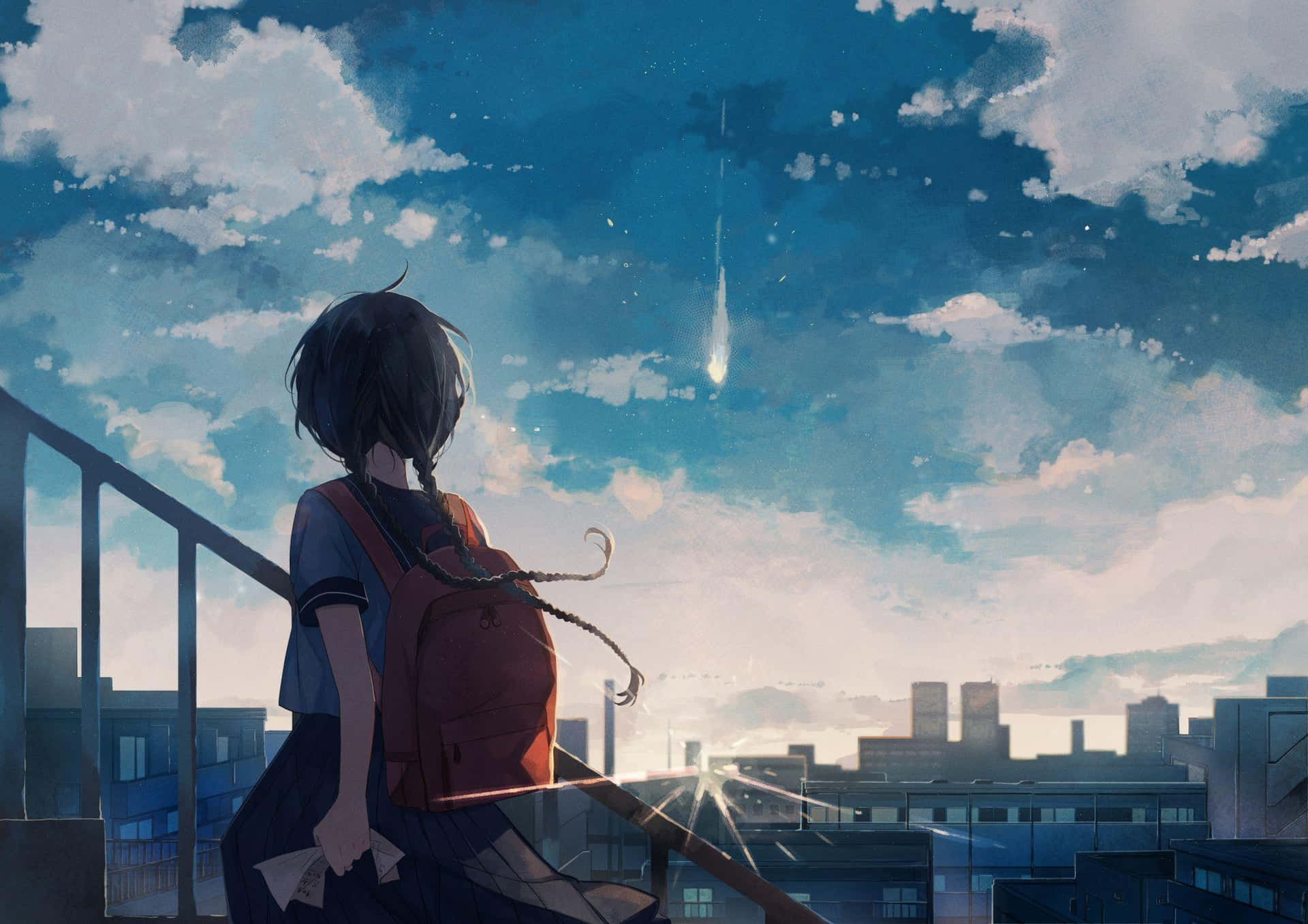 Anime Sunset Solitude Wallpaper