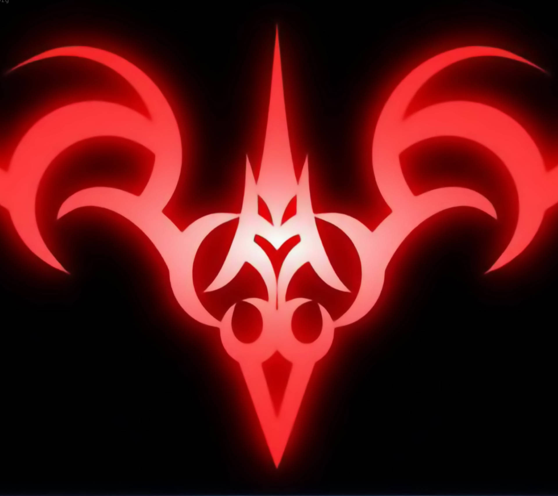 Anime Symbols Fate Zero Command Spell Neon Red Background