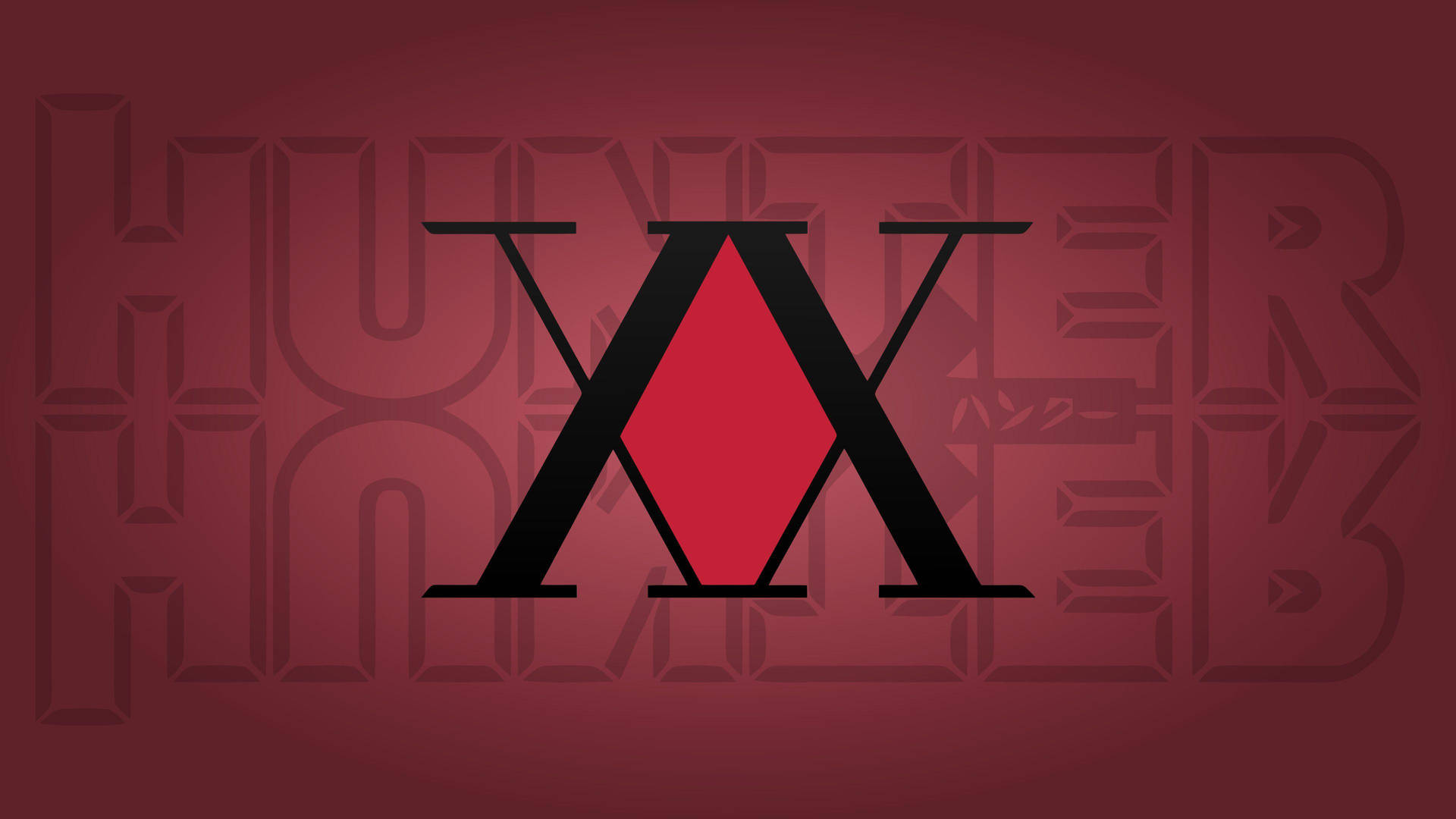 Anime Symbols Hunter X Hunter Logo Red Aesthetic Wallpaper