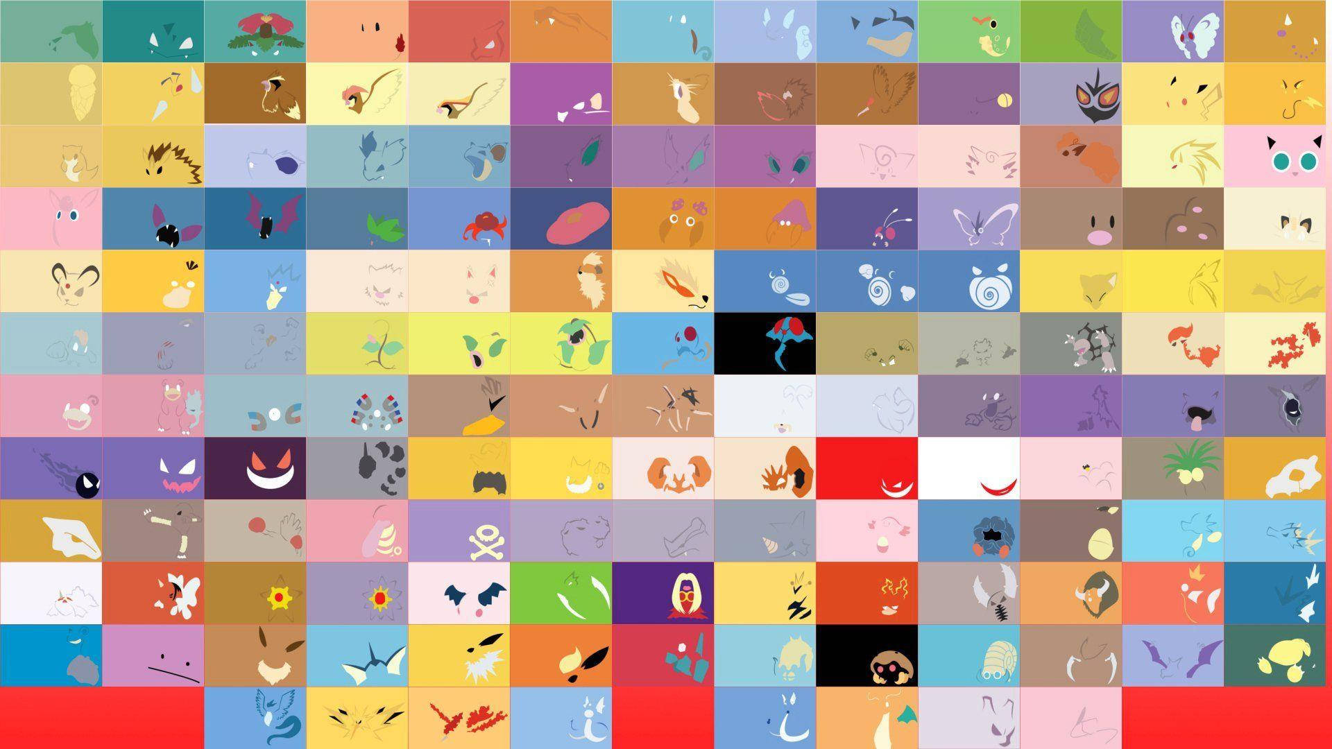 Anime Symbols Minimalist Art Pokemon Wallpaper