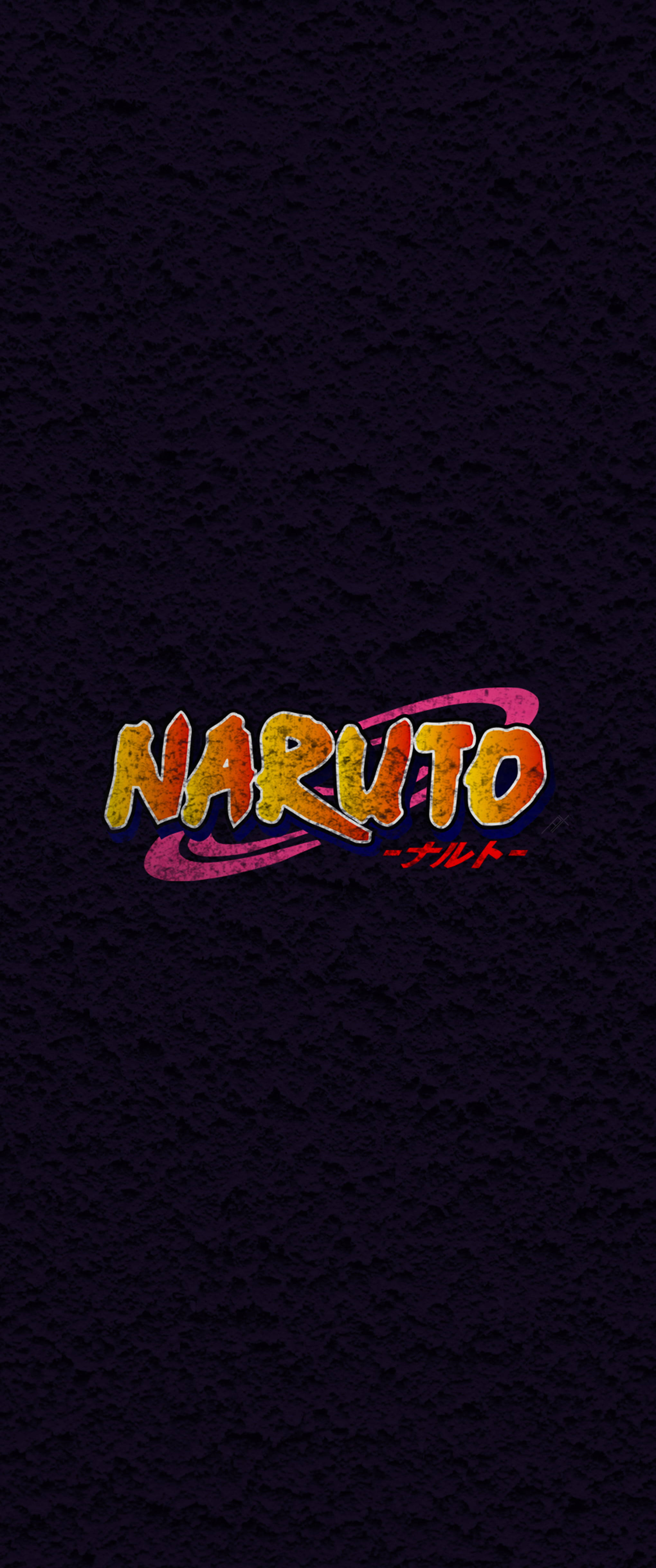 Anime Symbols Naruto Logo On Black Wallpaper