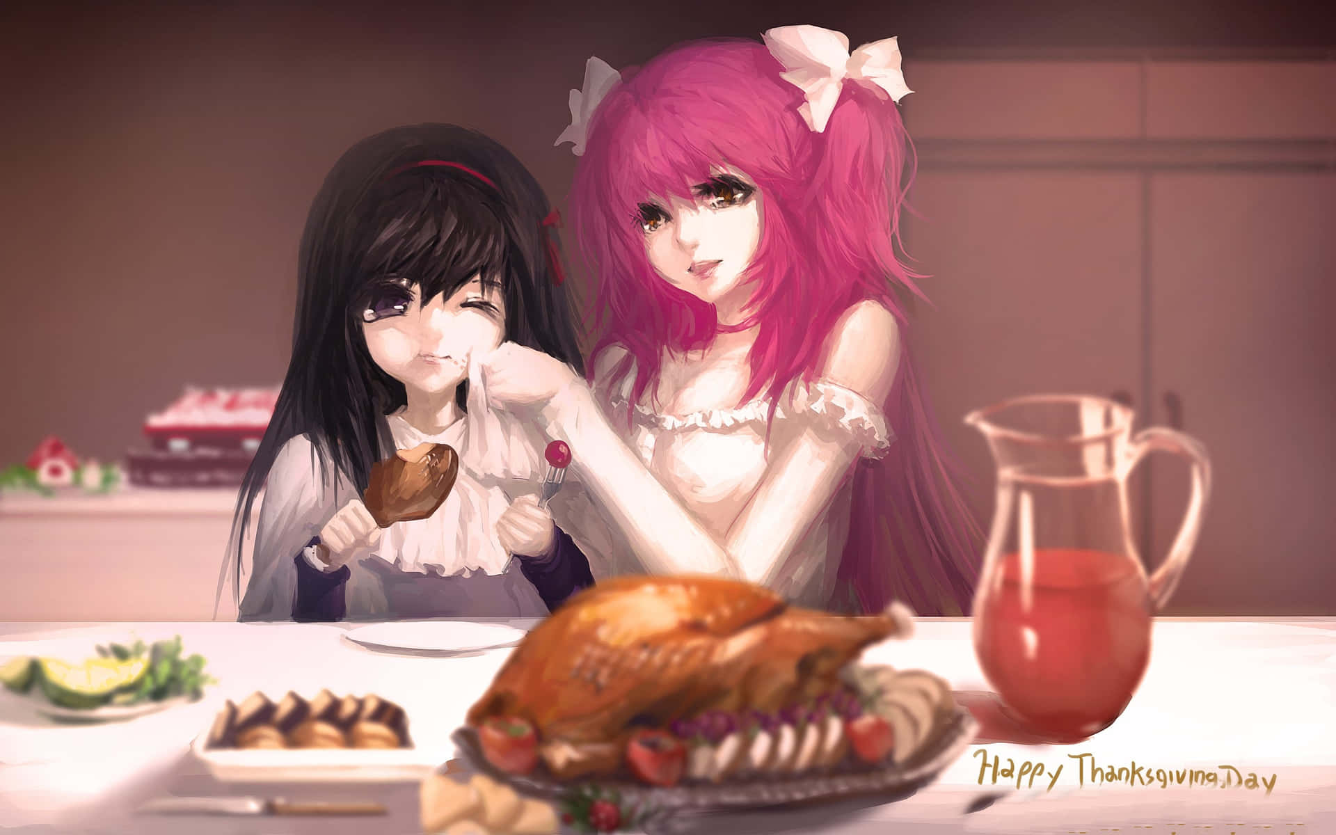 Celebrating Thanksgiving with Anime Wallpaper
