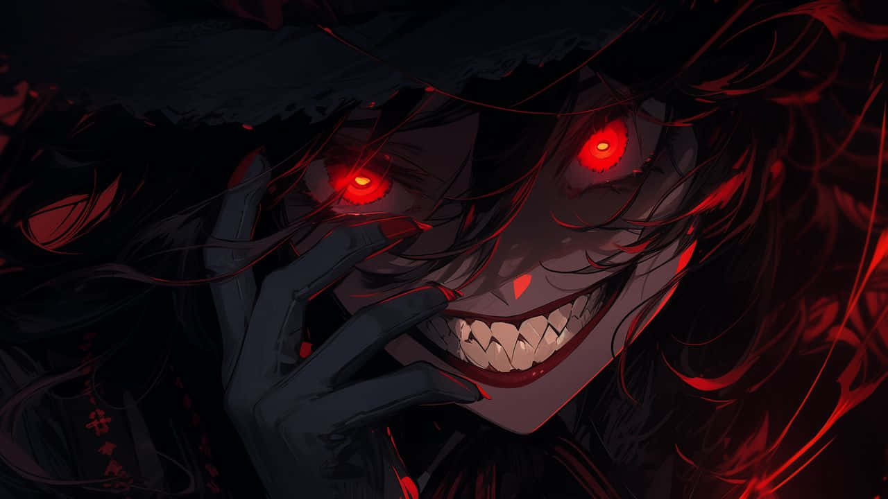 Download Anime Villainous Grin Evil Smile.jpg Wallpaper | Wallpapers.com