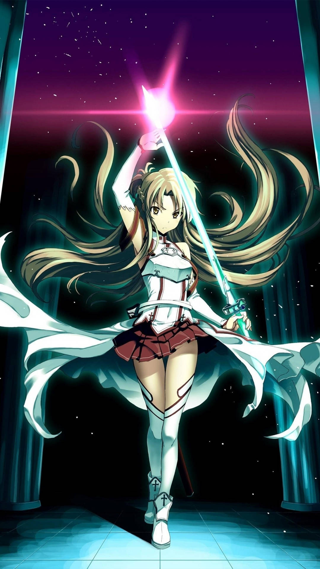 Anime Waifu Sword Art Online Asuna With Sword Wallpaper