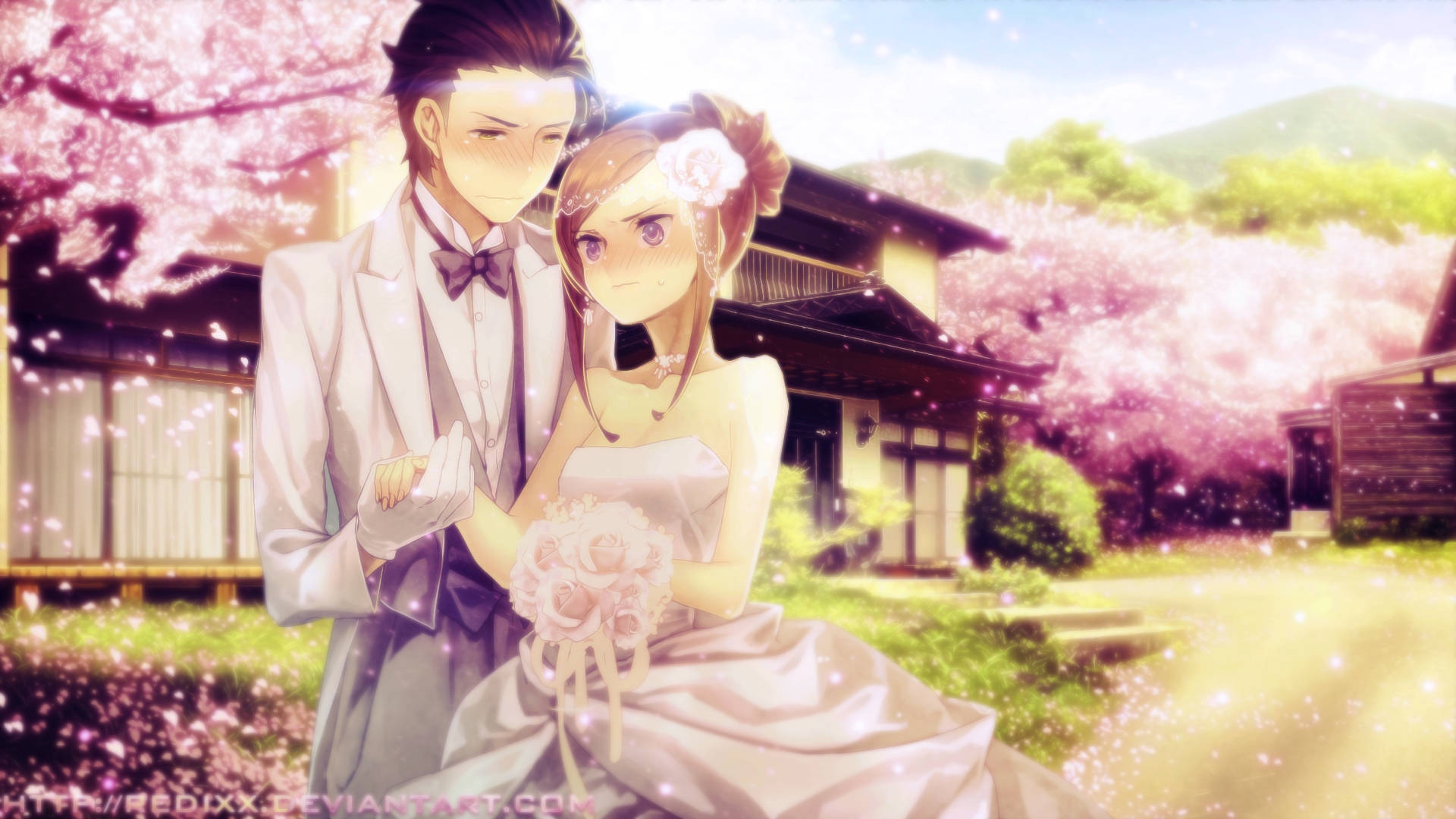 Anime Wedding Aesthetic Background