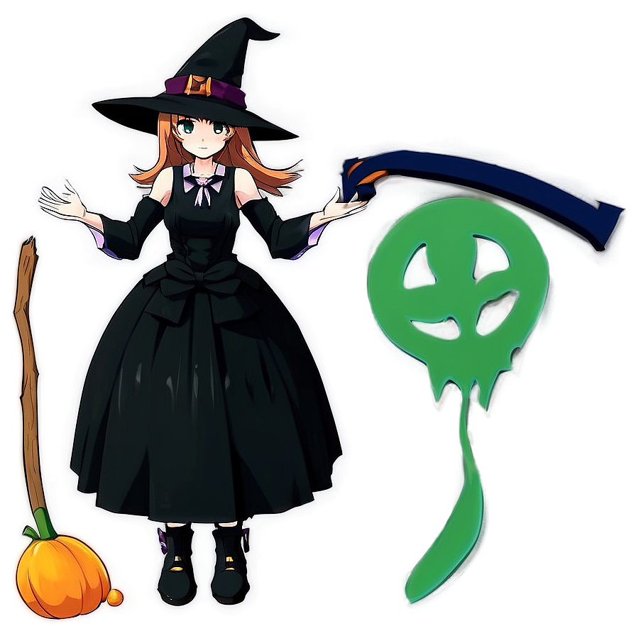 Anime Witch Girl Png Omv89 PNG