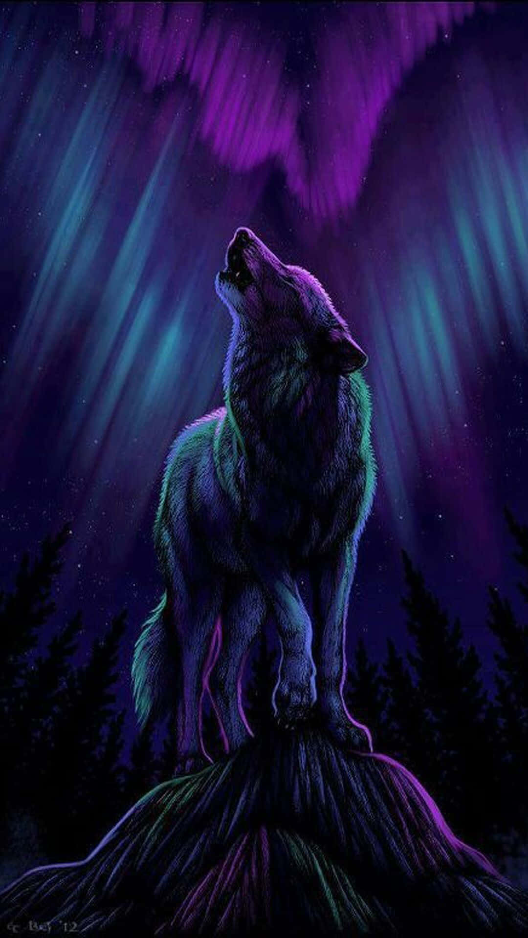 "An Intimidating Anime Wolf That Commands Respect" Wallpaper