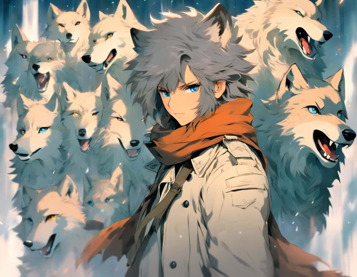 Anime Wolf Pack Leader Wallpaper