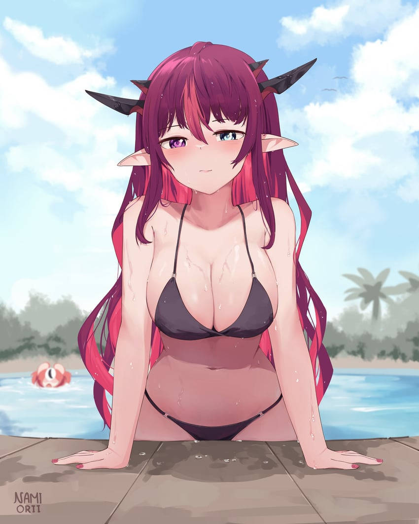 Download Anime Woman Bikini Irys Wallpaper 