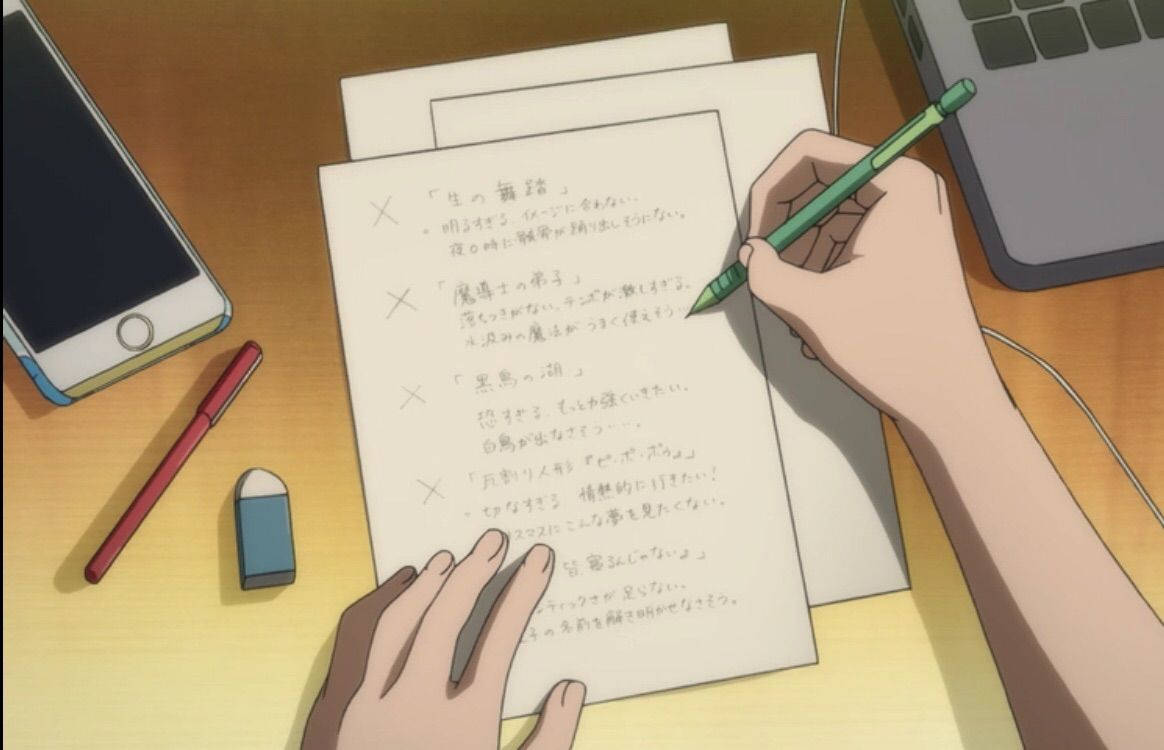 Anime Writing Study Aesthetic Wallpaper