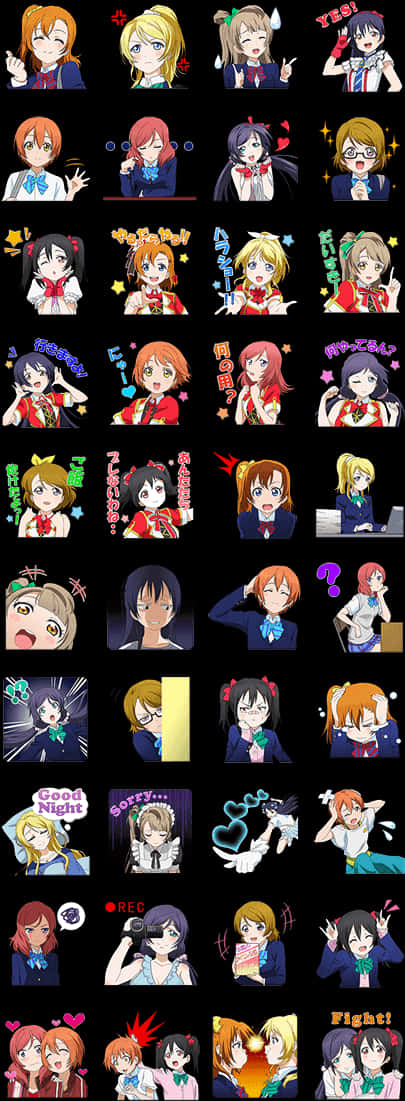 Anime_ Character_ Emoji_ Collection PNG