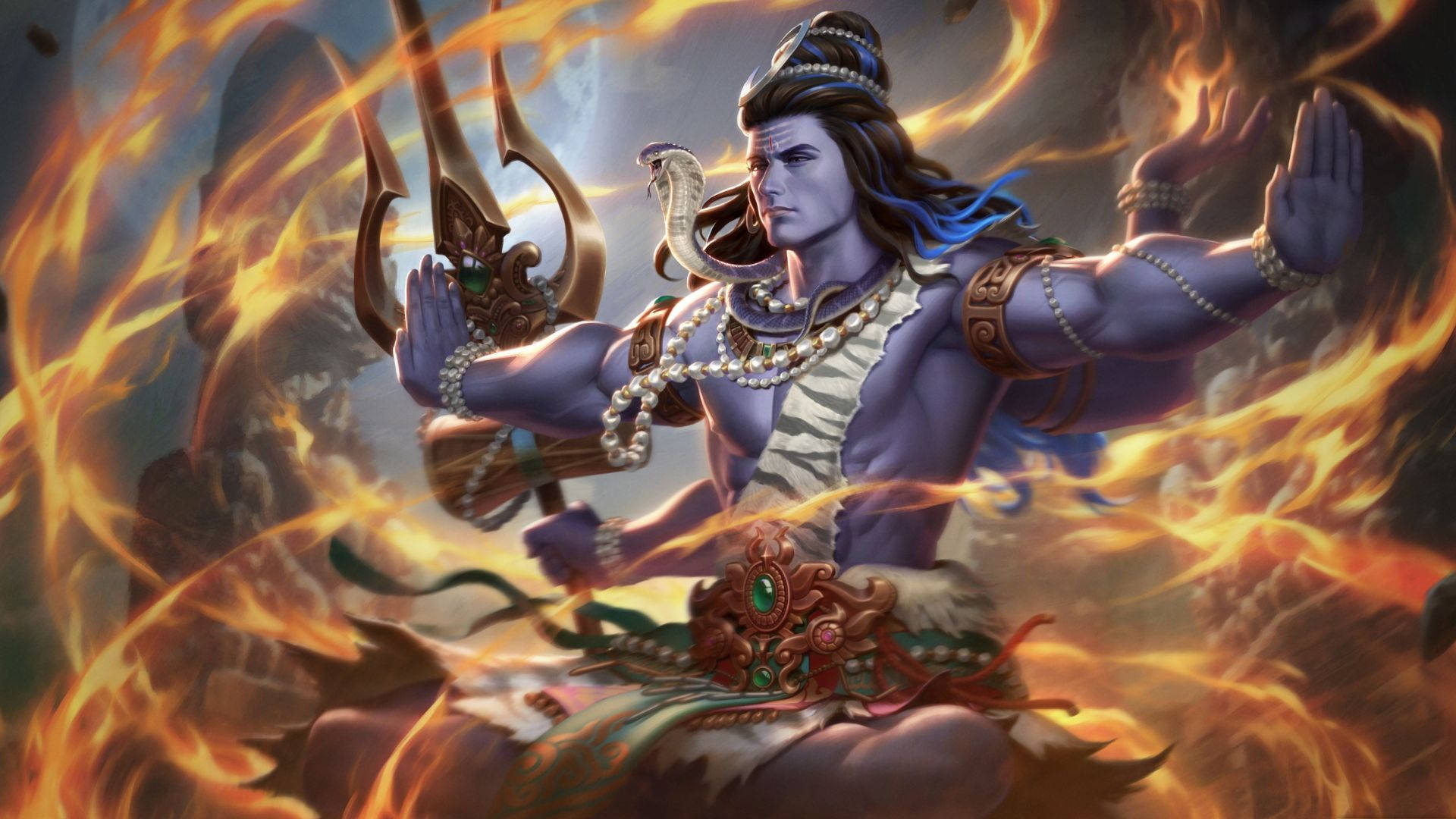 Animeret Lord Shiva Hd Wallpaper