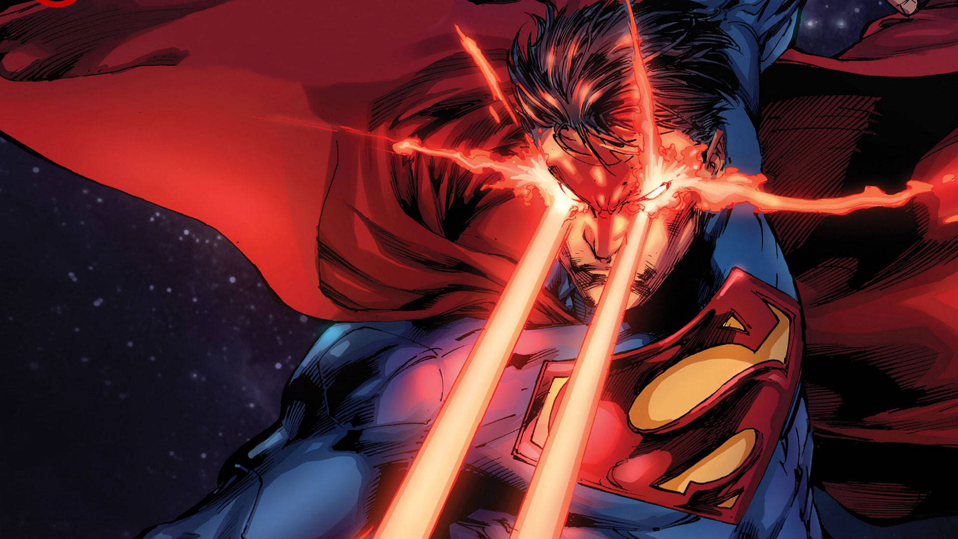 Animeret Tegneserie Superman Laser Øjne Wallpaper