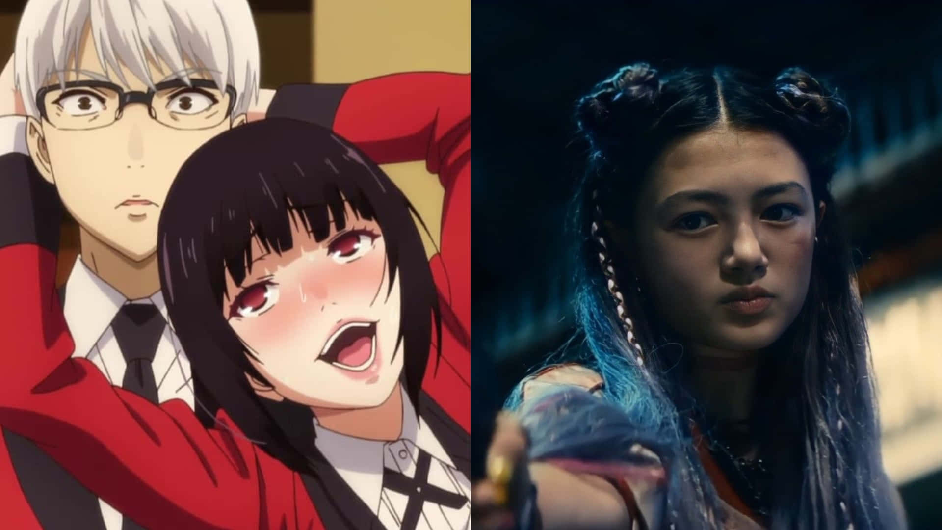 Anime Vs Live Action Vergelijking Achtergrond