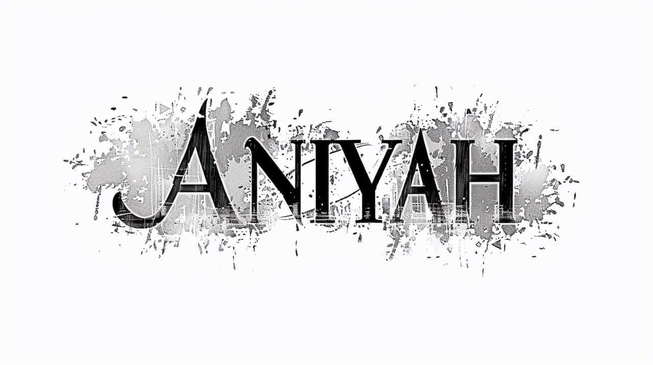Aniyah Name Art Splash Wallpaper