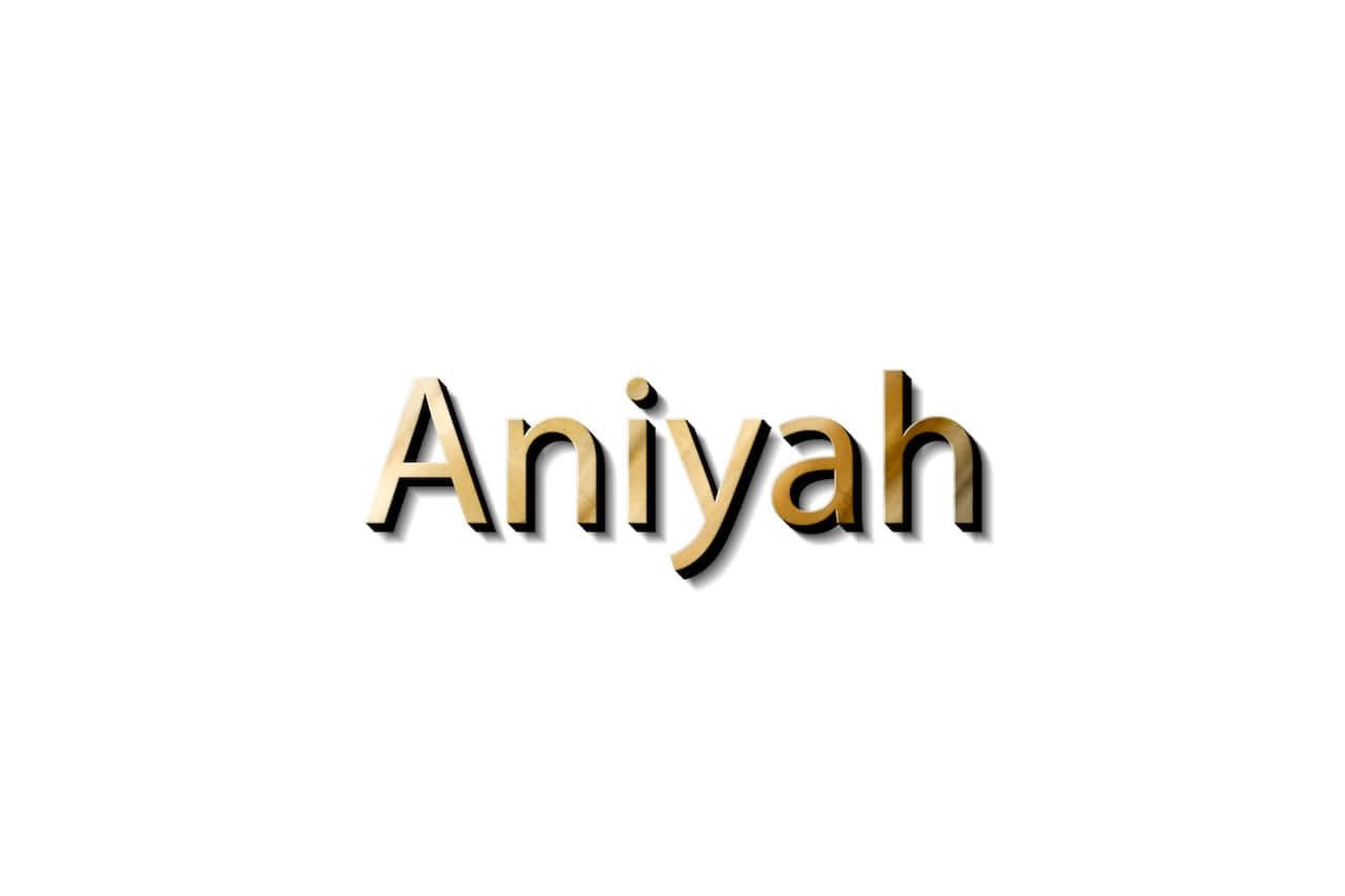 Aniyah Name Design Wallpaper