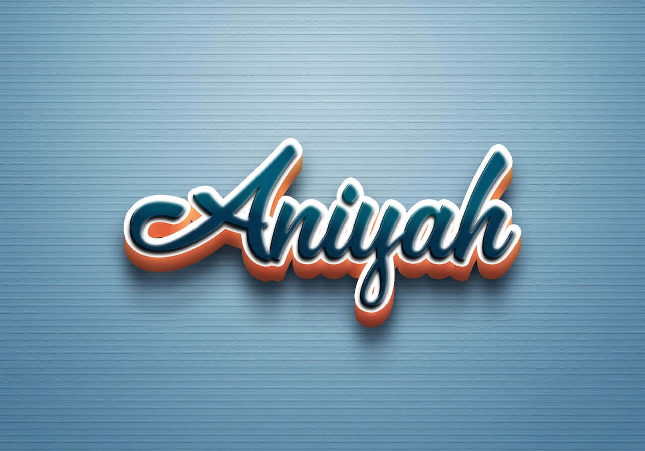 Aniyah3 D Name Design Wallpaper