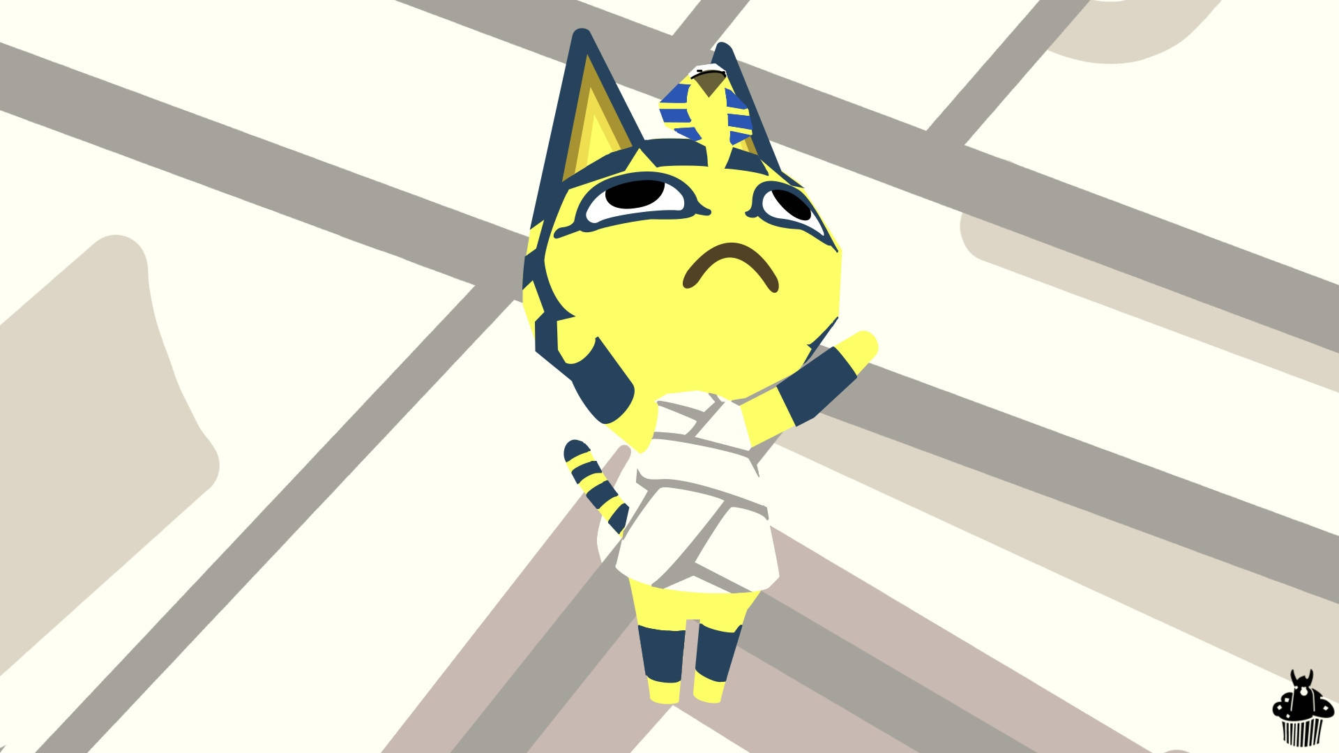 Ankha from Animal Crossing, a villager with a regal and confident personality. Wallpaper