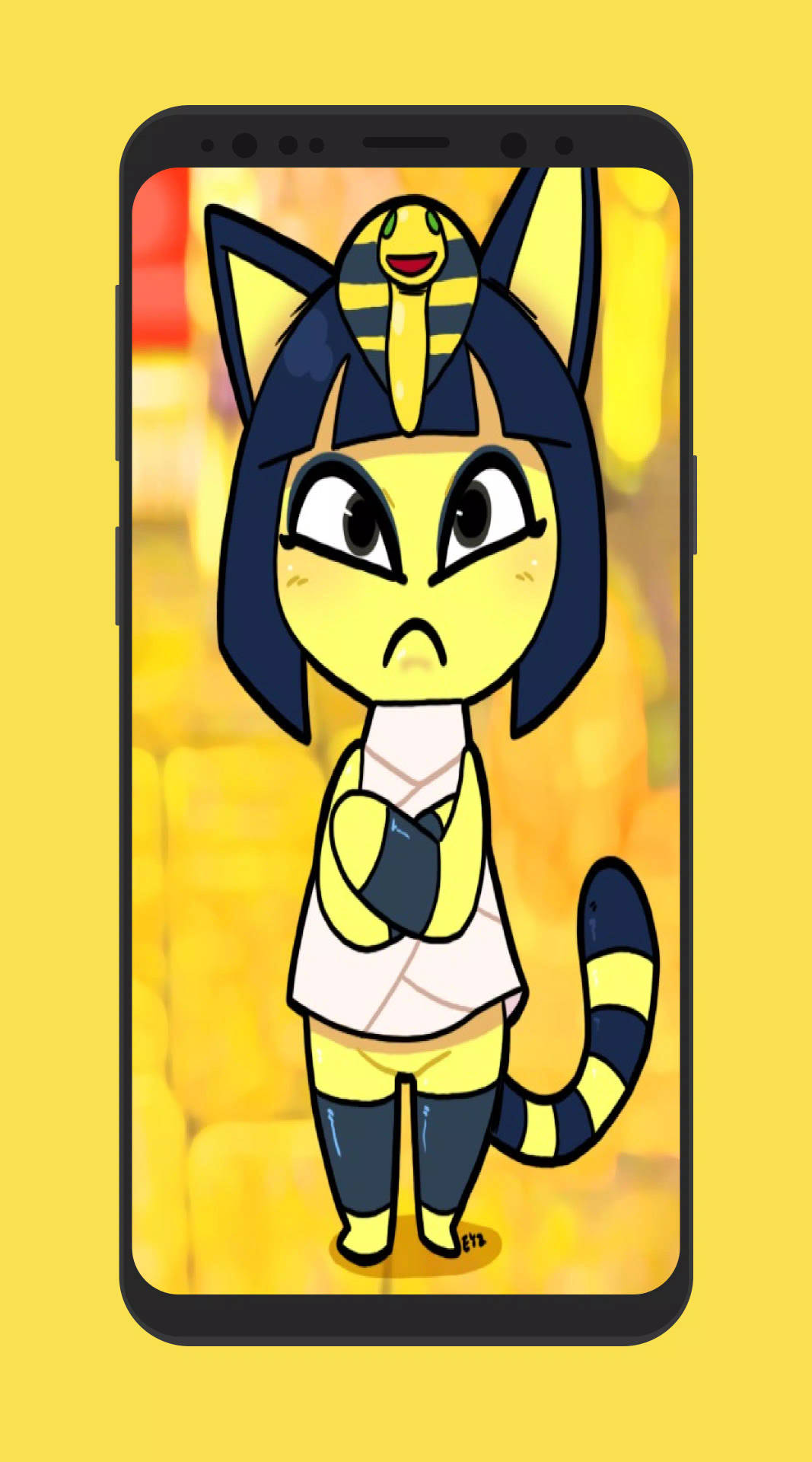 "Welcome to the world of Animal Crossing: New Horizons with Ankha!" Wallpaper