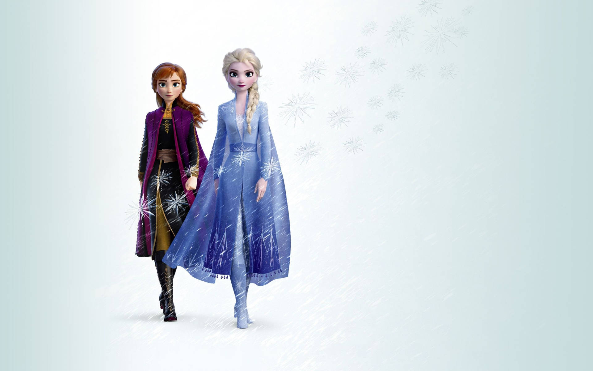 Sisters Anna and Elsa Celebrate the Release of Frozen 2 Wallpaper