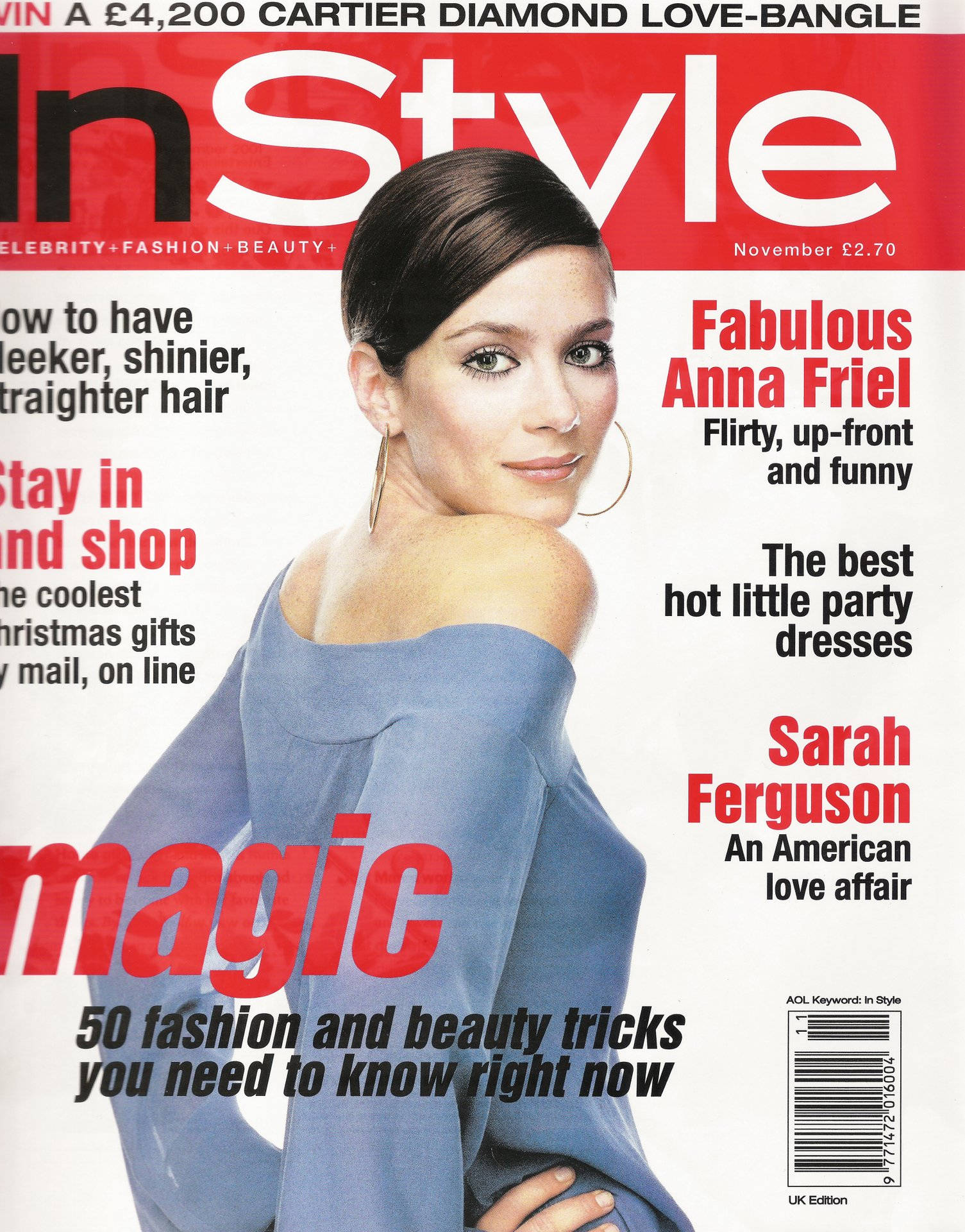Anna Friel Fashion Beauty Cover Background