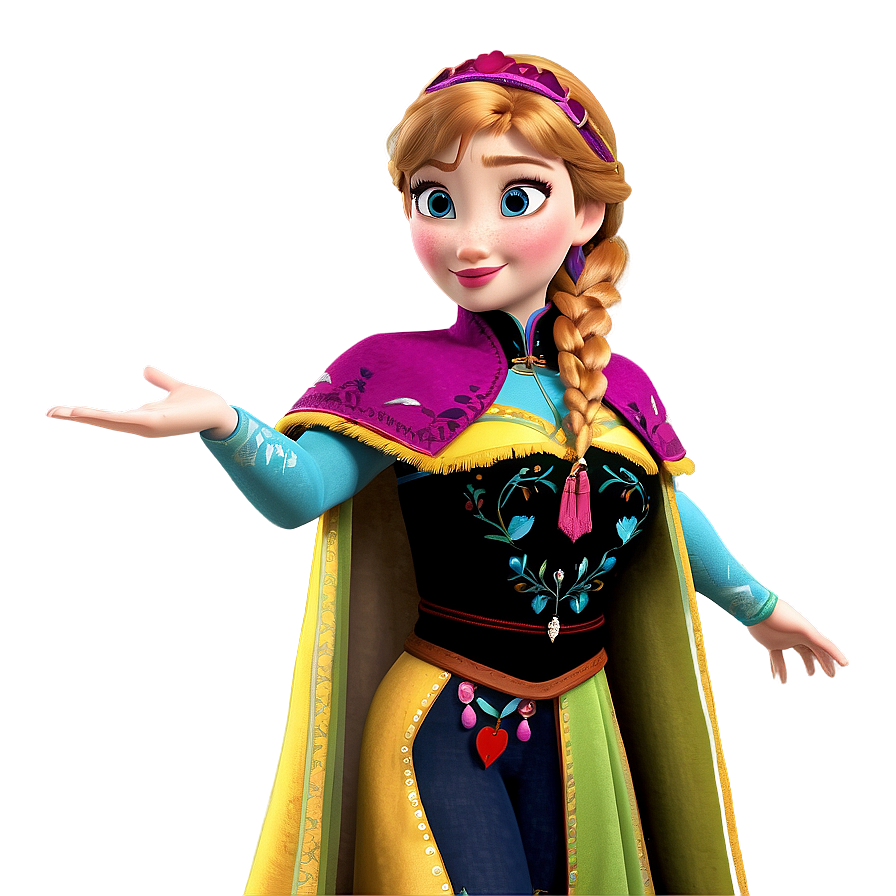 Anna Frozen Adventure Outfit Png 05032024 PNG