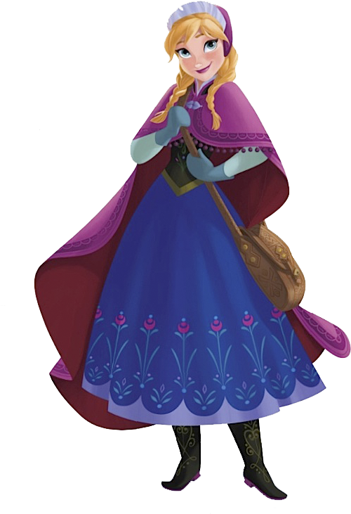 Anna Frozen Character Pose PNG