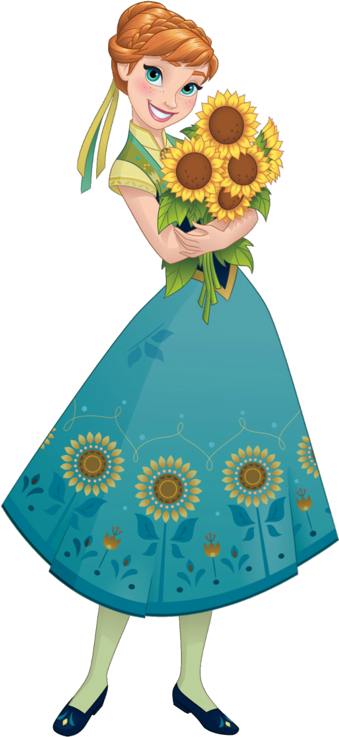 Anna Frozen Sunflower Bouquet PNG