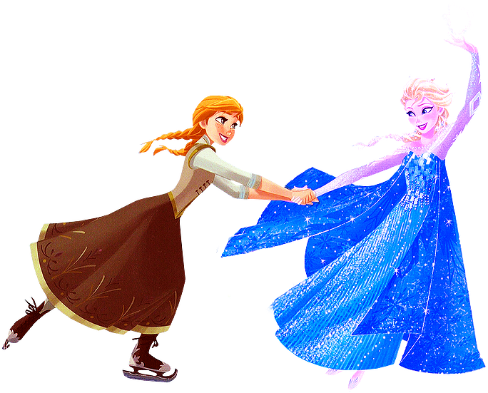 Annaand Elsa Frozen Dance PNG
