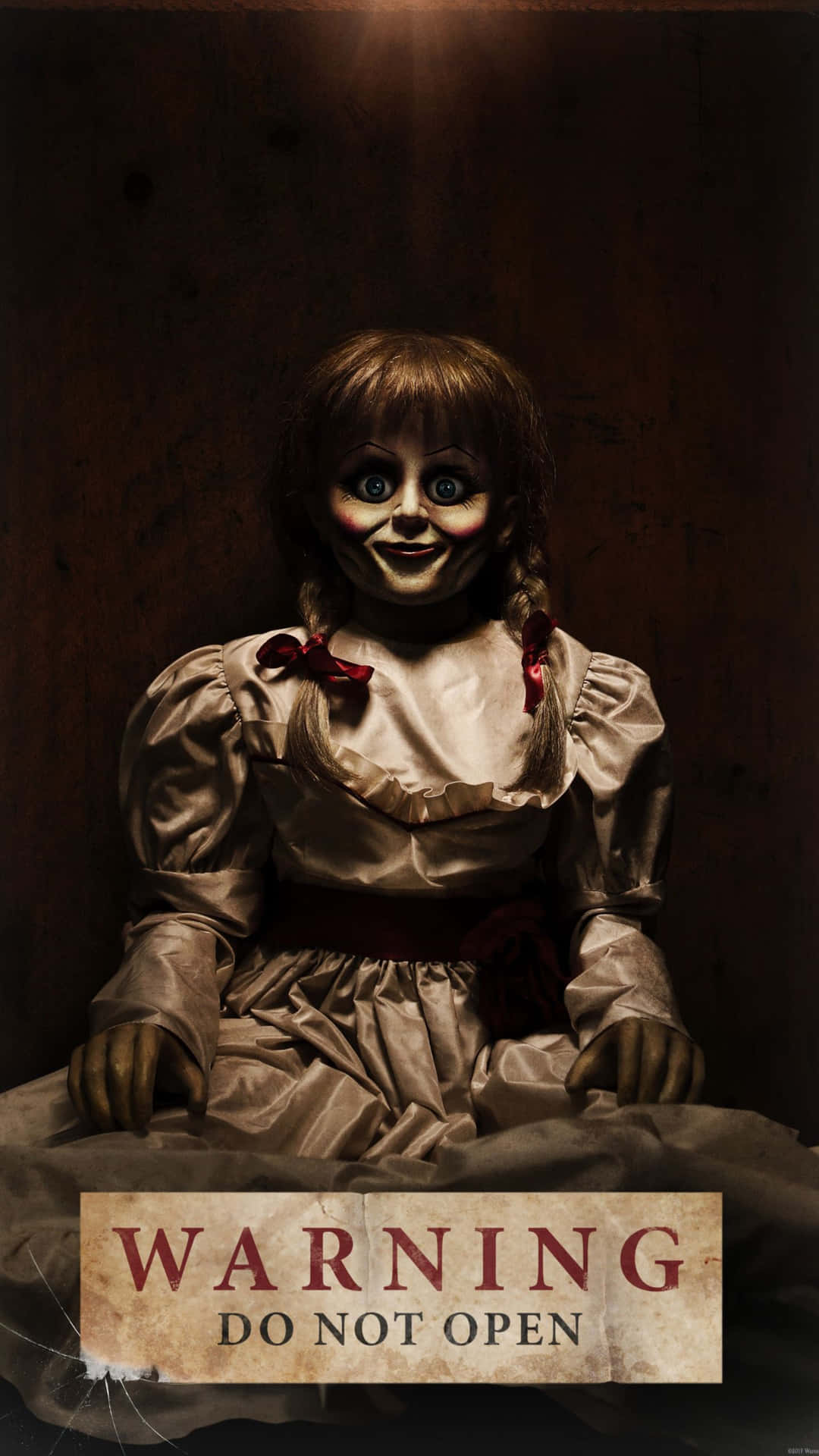 Annabelle, the demonic doll from James Wan's horror movie series.