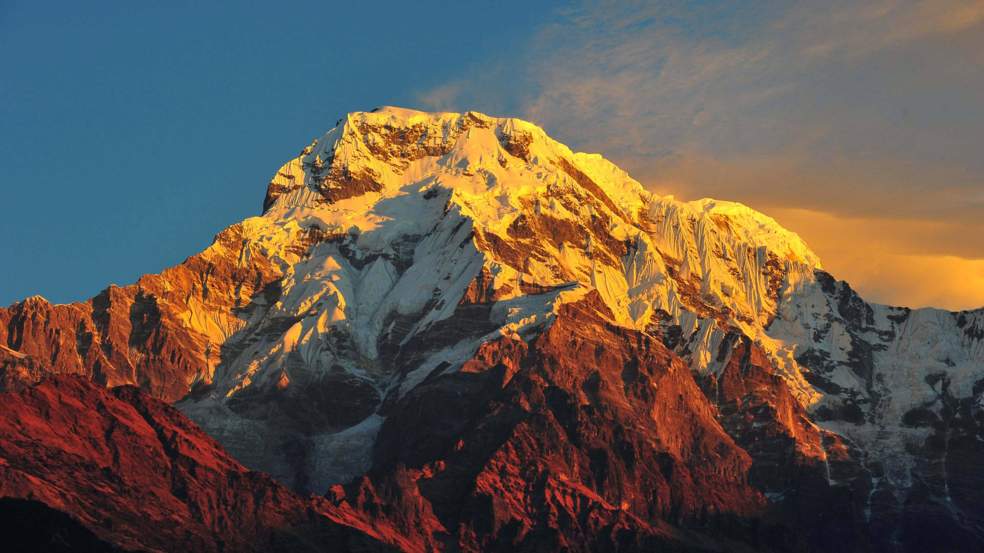 Breathtaking View of Annapurna Massif, Himalayas in 4K Resolution Wallpaper