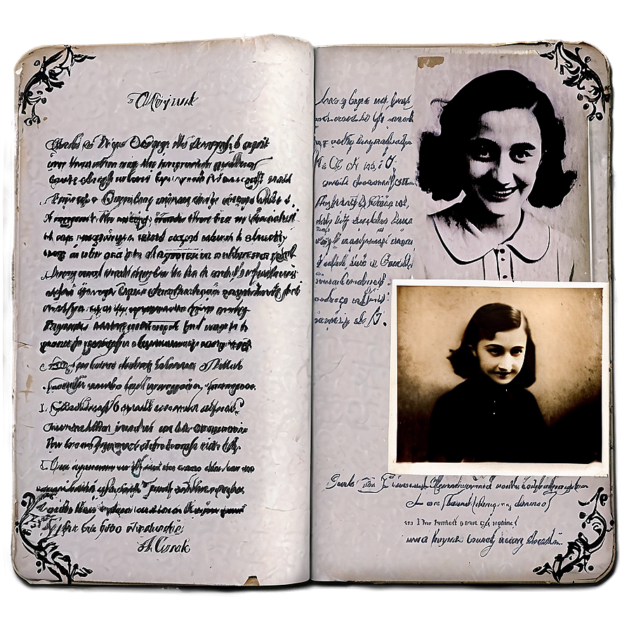 Anne Frank Diary Pages Png 06242024 PNG